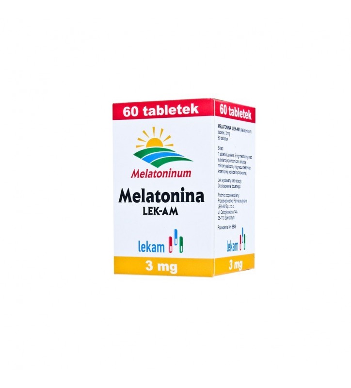 Melatonina LEK-AM tabl. 3mg 60tabl.(pojem.