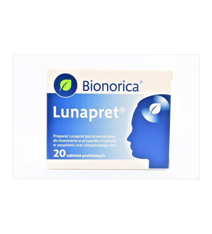 Lunapret tabletki powlekane 0,25g+0,06g, 20 szt.