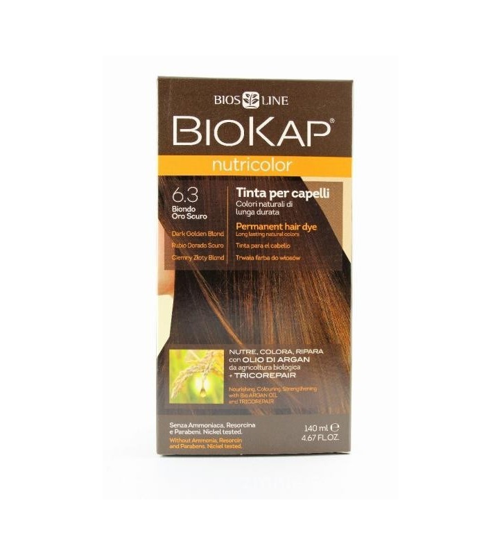 BIOKAP NUTRICOLOR 6.3 Ciemny Złoty Blond 140 ml