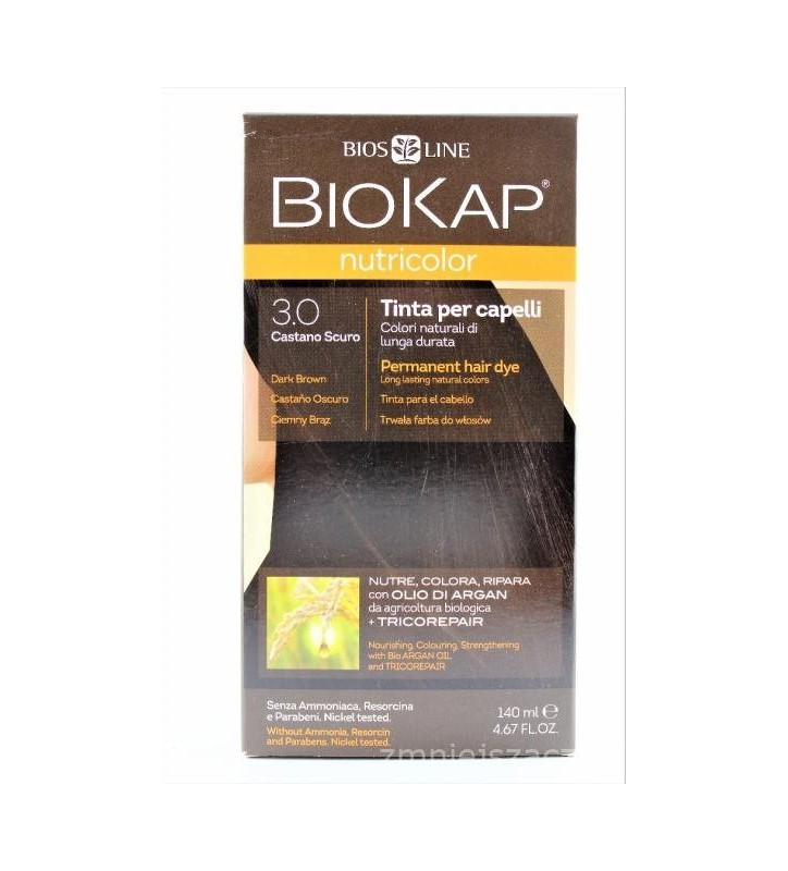BIOKAP NUTRICOLOR 3.0 Ciemny Brąz 140ml