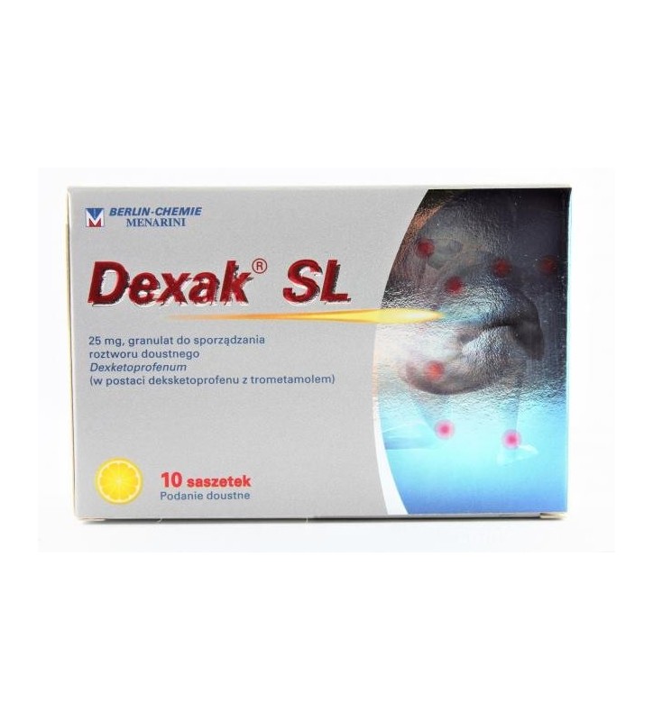 Dexak SL, 25 mg, granulat do sporządzania roztworu doustnego, 10 saszetek