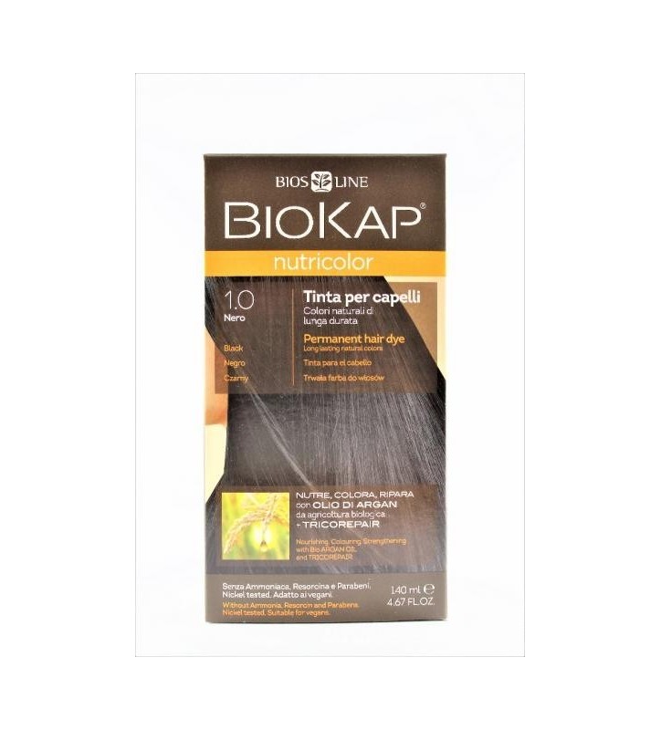 BIOKAP NUTRICOLOR 1.0 Czarny 140 ml