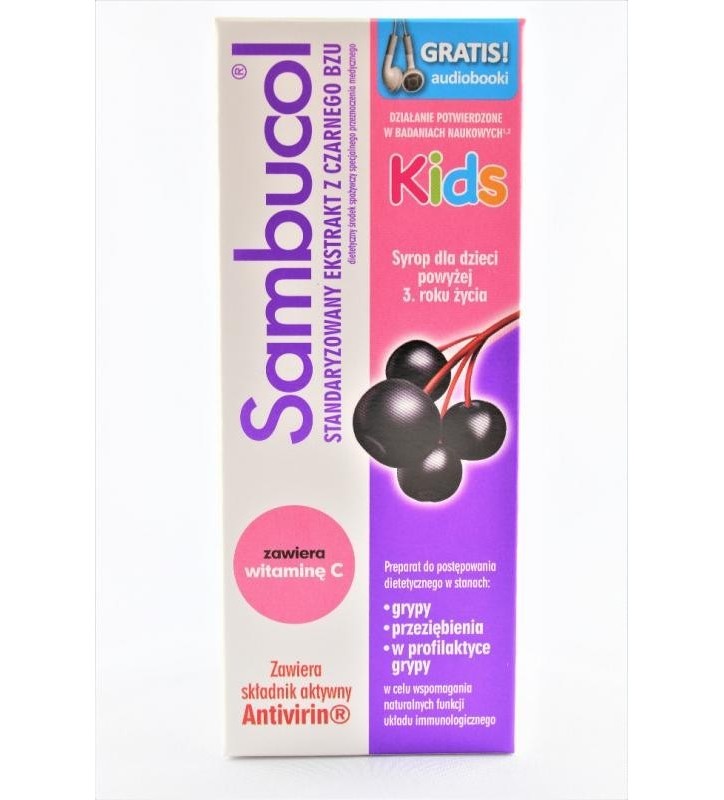 Sambucol Kids, syrop dla dzieci powyżej 3 roku życia, 120 ml