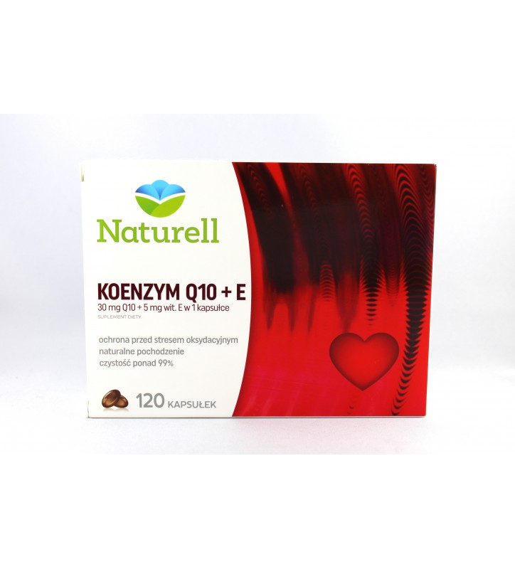 Koenzym Q10, 30 mg, kapsułki + witamina E, 120 szt.