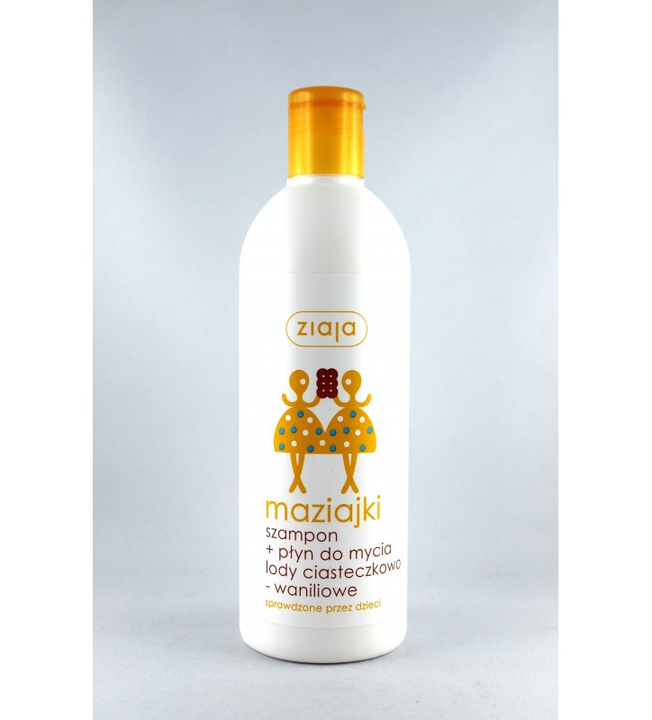 Ziaja Maziajki, szampon + płyn do mycia, lody ciasteczkowo-waniliowe, 400 ml