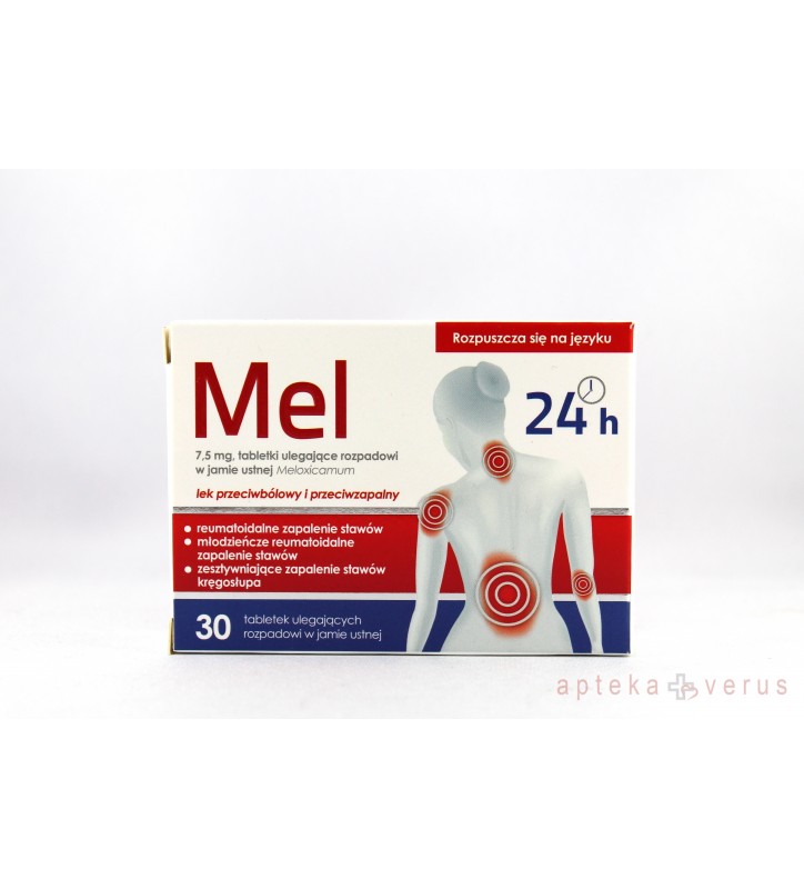 Mel tabl.uleg.rozp.wj.ustnej 7,5mg 30tabl.