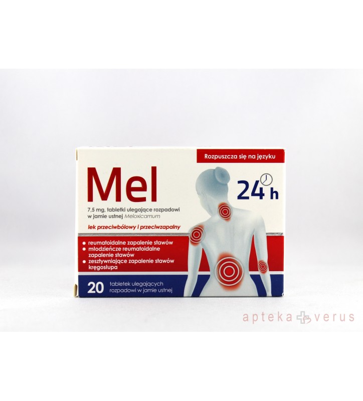 Mel tabl.uleg.rozp.wj.ustnej 7,5mg 20tabl.