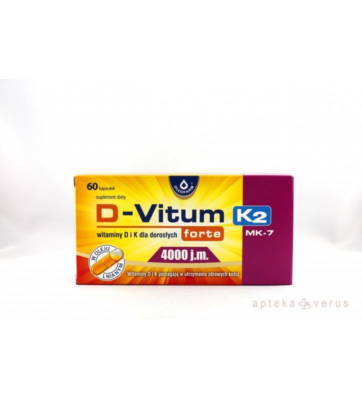 D-Vitum forte 4000 j.m. K2 kaps. 60kaps.