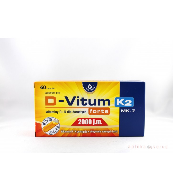 D-Vitum forte 2000 j.m. K2 kaps. 60kaps.