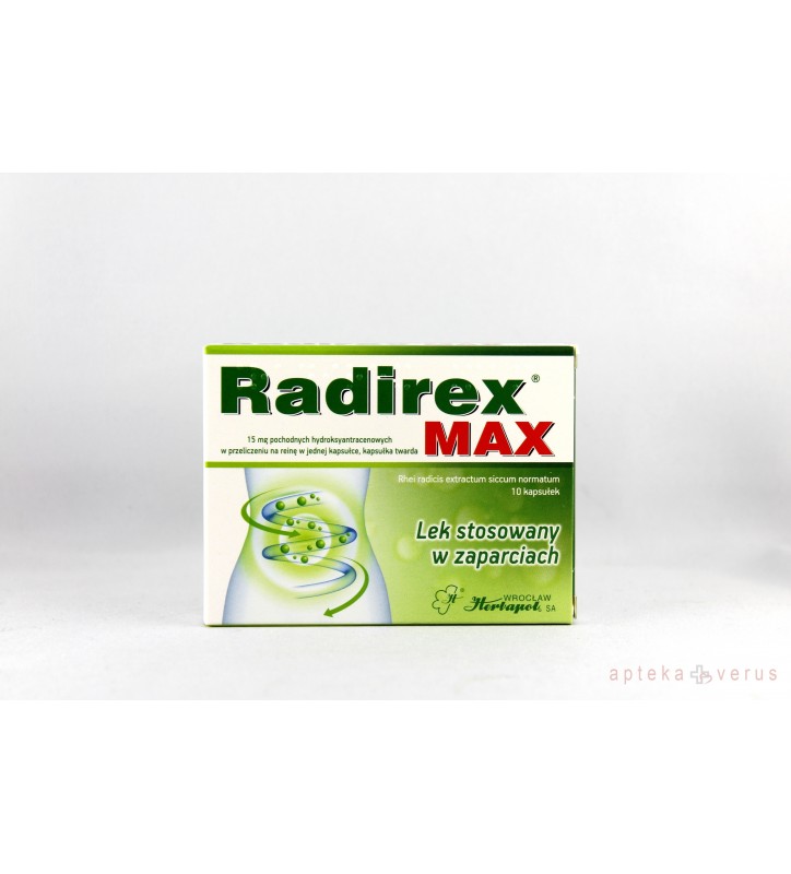 Radirex MAX kaps.twarde 0,375 g 10 kaps.