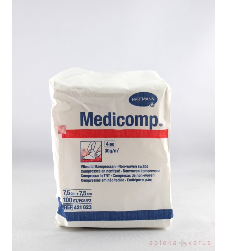 Kompresy MEDICOMP 7.5x7.5cm niejał. 100szt