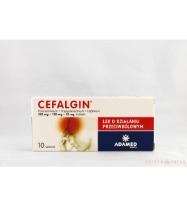 Cefalgin, 250 mg + 150 mg + 50 mg, tabletki, 10 szt.