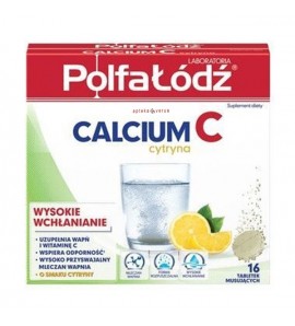 Calcium C o smaku cytryny, 16 tabletek