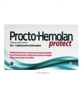 Procto-Hemolan Protect, czopki doodbytnicze, 10 szt.