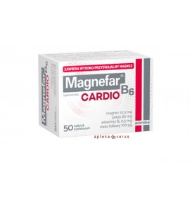 Magnefar B6 Cardio tabletki powlekane 50 sztuk
