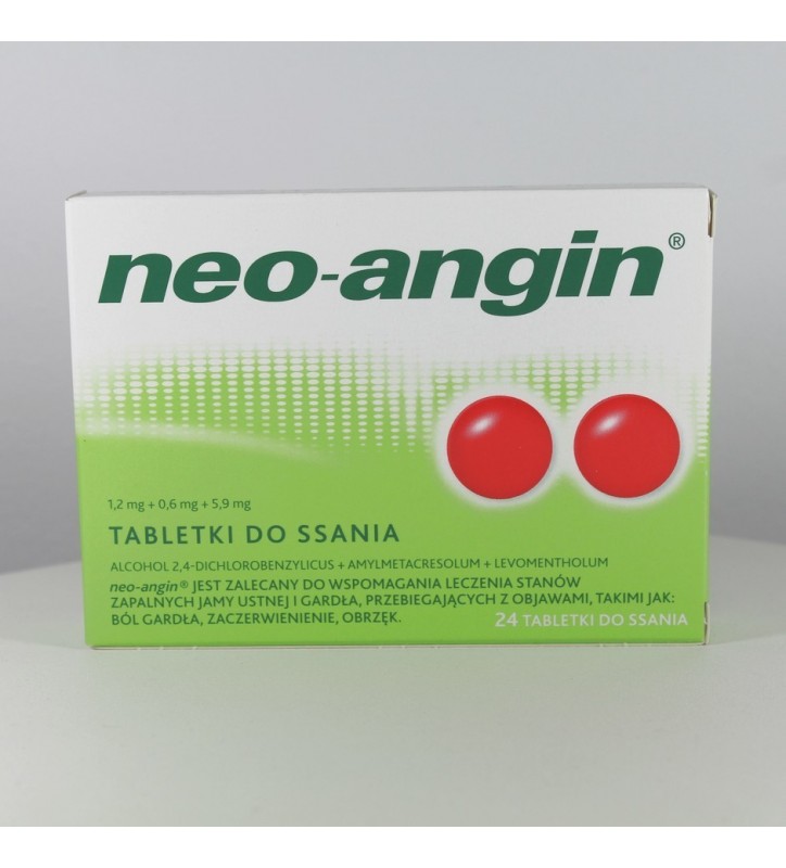 Neo-Angin z cukrem tabl.dossania 1,2mg+0,6