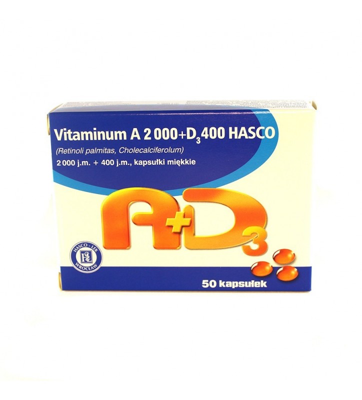 Vitaminum A+D3 kaps.elast. (2000j.m.A+400j